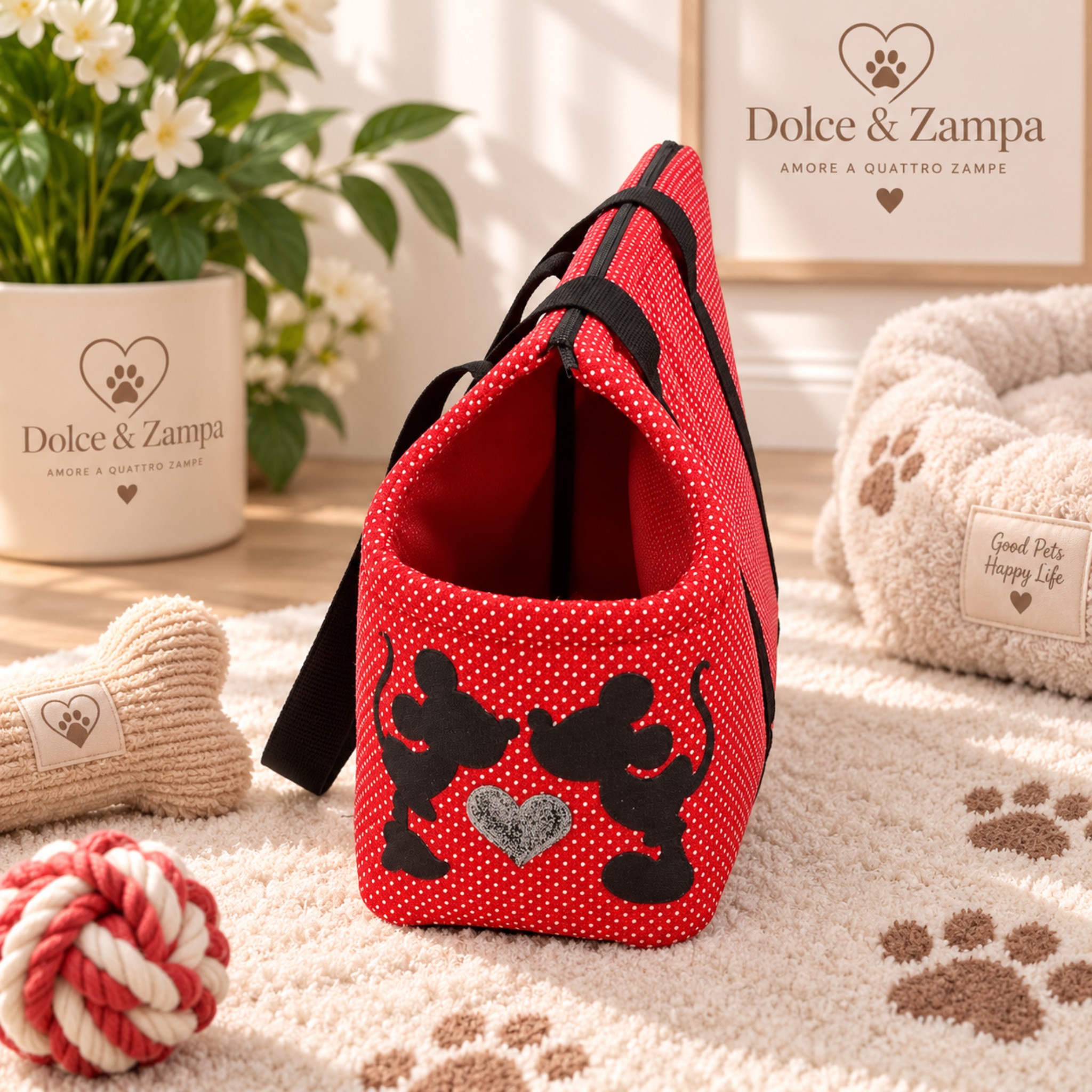 Trasportino Minnie e Mickey per cani